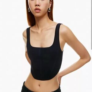 Aritzia Babaton Sculpt Knit Bustier Top Size S